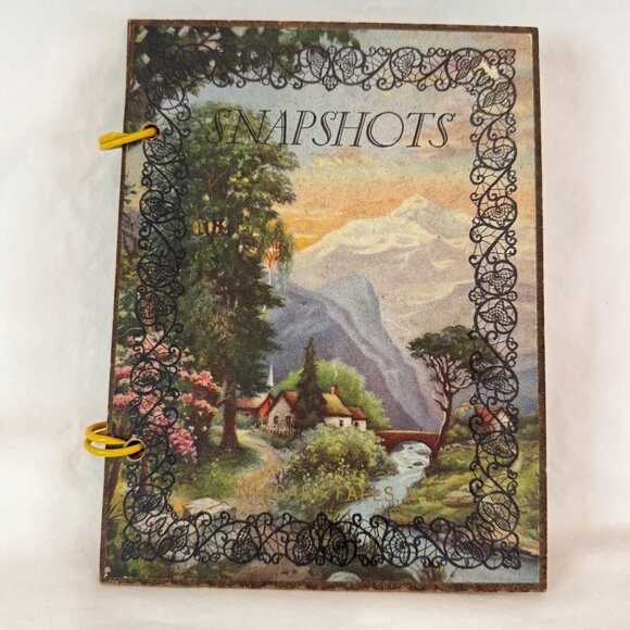 Vintage 1946 Photo Album Niagara Falls New York & Canada Clippings Cars Trolley - Picture 1 of 16